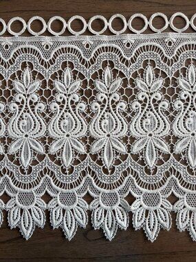 Imported Medallion Macrame' Set of 2   16" x 41" Valances
